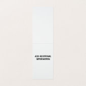 Carte De Visite Photographe professionnel pour animaux de compagni (Intérieur déplié)