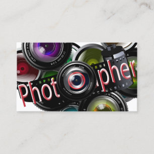 Carte De Visite Photographe professionnel - Rouge