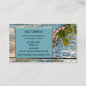 Carte De Visite Photographe professionnel Rustique Turquoise Blue (Dos)