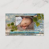 Carte De Visite Photographe professionnel Rustique Turquoise Blue (Devant)