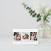 Carte De Visite Photographe professionnel simple et moderne de 4 p (Debout devant)