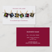 Carte De Visite Photographe professionnel unique (Devant / Derrière)