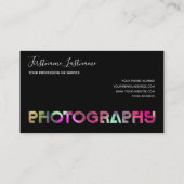 Carte De Visite Photographe professionnel Vidéographe (Dos)