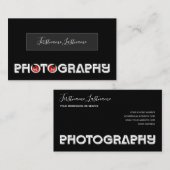 Carte De Visite Photographe professionnel Vidéographe (Devant / Derrière)