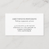 Carte De Visite Photographe professionnel White Photo Collage (Dos)