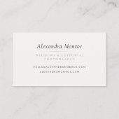 Carte de visite Photographe QR Code Noir & Argent (Dos)