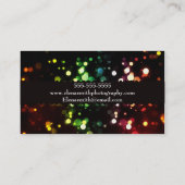 Carte De Visite Photographe Rainbow Bokeh (Dos)