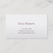 Carte De Visite Photographe rayé d'or rose de studio de (Dos)