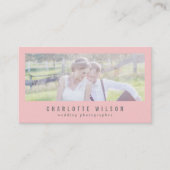 Carte De Visite Photographe rose moderne photo (Devant)