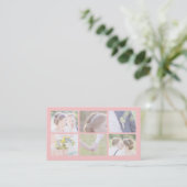 Carte De Visite Photographe rose moderne photo multiple (Debout devant)