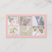 Carte De Visite Photographe rose moderne photo multiple (Devant)