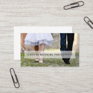 Carte De Visite Photographe simple recouvert par photo minimale