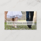 Carte De Visite Photographe simple recouvert par photo minimale (Devant)