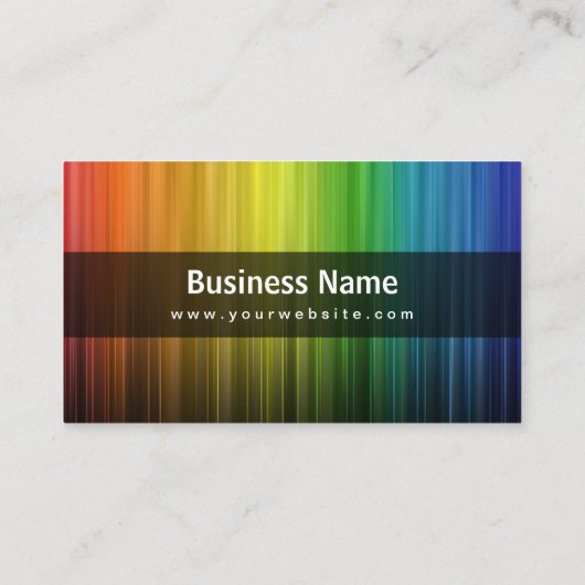 Carte De Visite Photographe - Stylish Rainbow Colors (Dos)