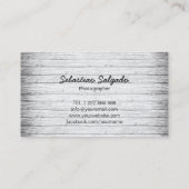 Carte De Visite Photographe tout simplement noir et blanc Lens de  (Dos)