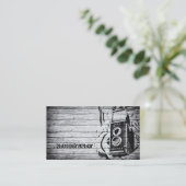 Carte De Visite Photographe tout simplement noir et blanc Lens de  (Debout devant)