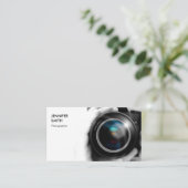 Carte De Visite Photographe tout simplement noir et blanc Lens de  (Debout devant)