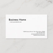 Carte De Visite Photographe tout simplement noir et blanc Lens de  (Dos)