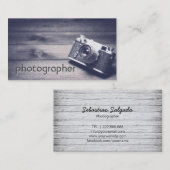 Carte De Visite Photographe tout simplement noir et blanc Lens de  (Devant / Derrière)