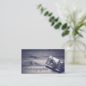 Carte De Visite Photographe tout simplement noir et blanc Lens de  (Debout devant)