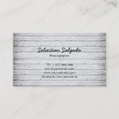 Carte De Visite Photographe tout simplement noir et blanc Lens de  (Dos)