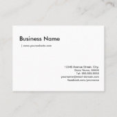 Carte De Visite Photographe tout simplement noir et blanc Lens de  (Dos)