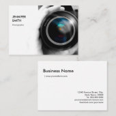 Carte De Visite Photographe tout simplement noir et blanc Lens de  (Devant / Derrière)