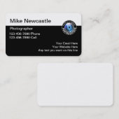 Carte De Visite Photographe unique (Devant / Derrière)