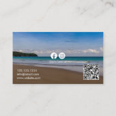 Carte De Visite Photographe unique de Blue Beach (Dos)