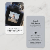 Carte De Visite Photographe Verticale Moderne Tendance (Devant / Derrière)