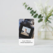 Carte De Visite Photographe Verticale Moderne Tendance (Debout devant)