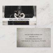 Carte de visite photographe vintage (Devant / Derrière)