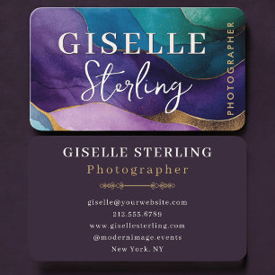 Carte De Visite Photographe Violet