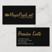 Carte De Visite Photographe Web Designer (Devant / Derrière)