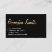 Carte De Visite Photographe Web Designer (Dos)