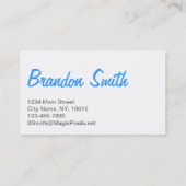 Carte De Visite Photographe Web Designer (Dos)
