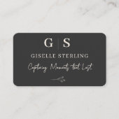 Carte De Visite Photographer Black Professional (Devant)