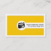 Carte De Visite Photographer camera and QR code yellow (Devant)