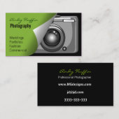 Carte De Visite photographes lime green Mod (Devant / Derrière)