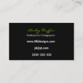 Carte De Visite photographes lime green Mod (Dos)