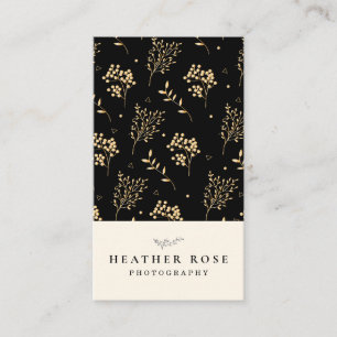 Carte De Visite Photographie Arrière - plan noir foncé Votre logo 