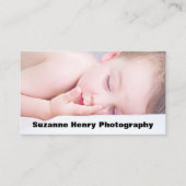 Carte De Visite Photographie blanche moderne minimal bébé (Devant)