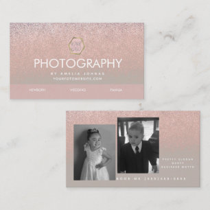 Carte De Visite Photographie Business Ombre Parties scintillant Vo