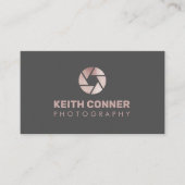 Carte De Visite Photographie Camera Lens Rose Gold (Devant)