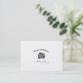 Carte De Visite Photographie Caméra Logo minimal moderne (Debout devant)