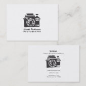 Carte De Visite Photographie Caméra Logo minimal moderne (Devant / Derrière)