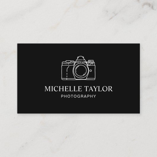 Carte De Visite Photographie - Caméra professionnel - Code QR (Devant)