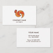 Carte De Visite Photographie Camera Rooster Cute Moderne (Devant / Derrière)