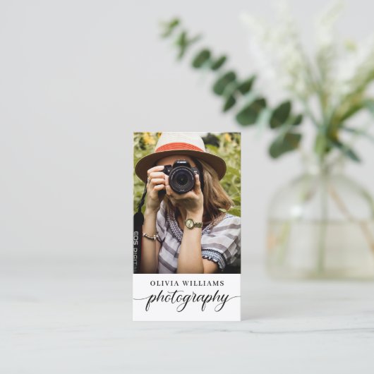 Carte De Visite Photographie code QR (Debout devant)