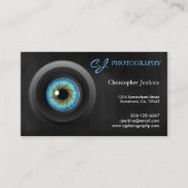 Carte De Visite Photographie cool Caméra Blue Eye Photographe Lens (Devant)